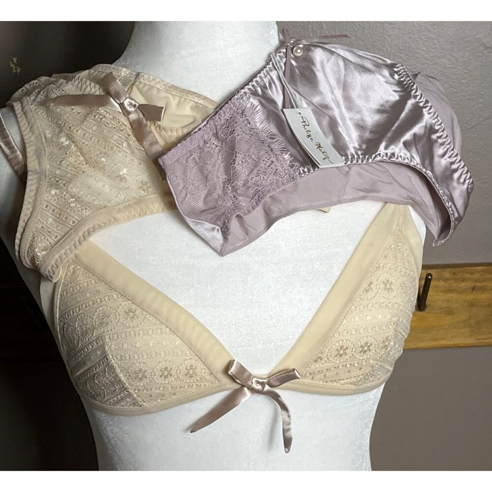 Philippe Matignon Sleepwear Intimates Lot 3 Silk Nylon NWT Lace Coquette Women S